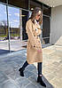 Бежевий тренч жіночий з лацканами і поясом 40-50, фото 6