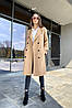 Бежевий тренч жіночий з лацканами і поясом 40-50, фото 8
