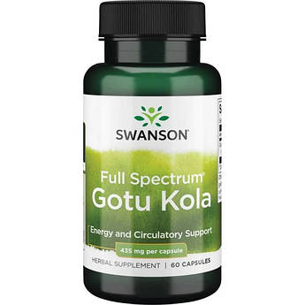 Центелла азіатська 435 мг Swanson Gotu Kola покращення пам'яті та судин 60 капсул