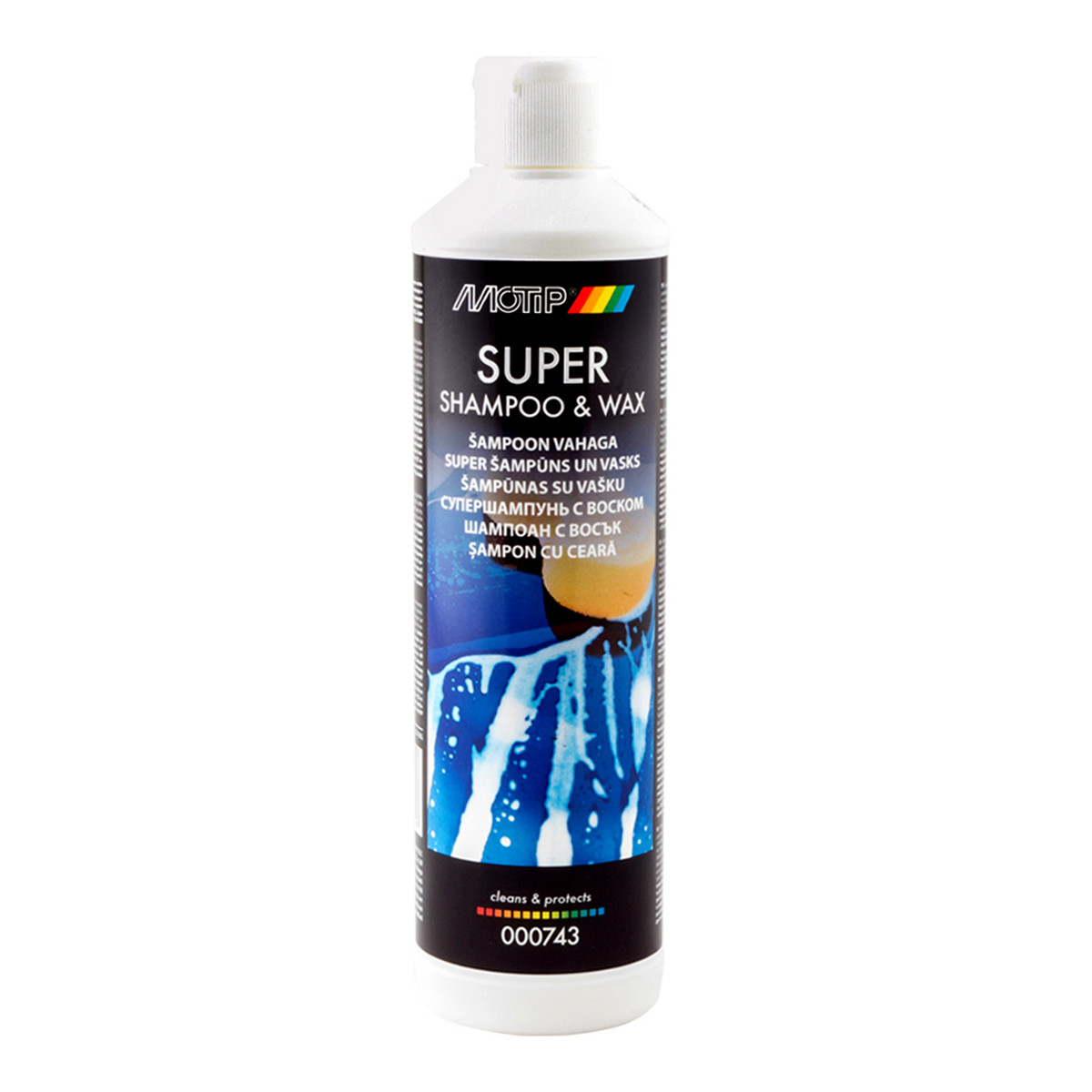 Супер шампунь с воском Motip Black Line Super Shampoo & Wax 500 мл (000743)