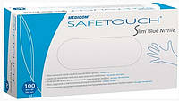 Перчатки SafeTouch Slim Blue нитриловые размер S 100 шт/уп.