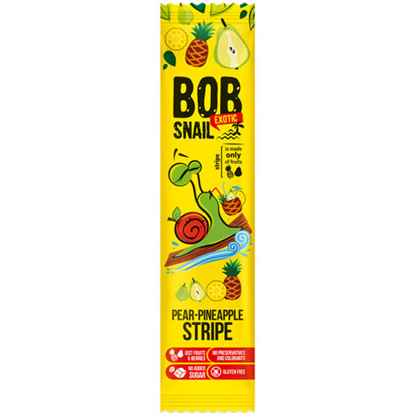 Фруктова цукерка, страйп Bob Snail (Равлик Боб), груша + ананас