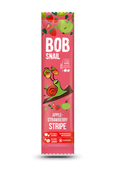 Фруктово-ягідна цукерка, страйп Bob Snail (Равлик Боб), яблуко + полуниця
