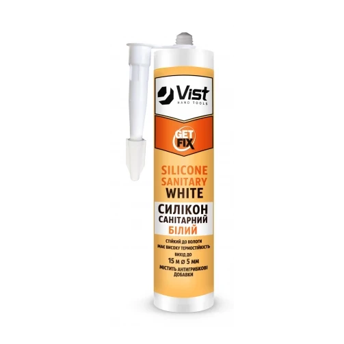 Герметик силікон санітарний Get Fix прозорий 280 мл, фото 1
