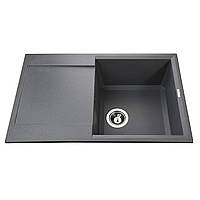 Гранітна кухонна мийка Globus Lux KOMO сіра 7950
