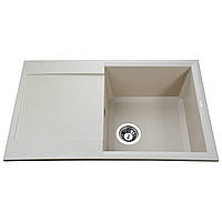 Гранітна мийка для кухні Globus Lux KOMO слонова кістка 7950