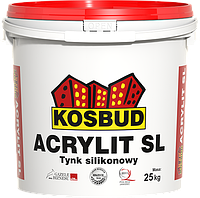 Штукатурка силиконовая, KOSBUD ACRYLIT-SL, барашек, база, ведро 25 кг