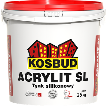 Штукатурка силіконова, KOSBUD ACRYLIT-SL, баранчик, база, відро 25 кг
