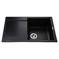Гранітна мийка для кухні Globus Lux KOMO чорна 7950