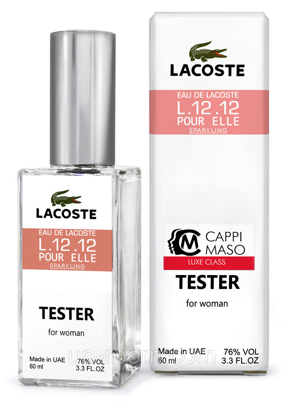 Тестер DUTYFREE жіночий Lacoste Eau De L.12.12 Pour Elle Sparkling, 60 мл.