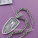 Чоловічий ланцюжок срібний і підвіс Архангел на щиті. Масивна цепочка і кулон срібло лисячий хвіст фокс 55 см, фото 10