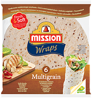 Тортилья пшенично-овсяная Mission Wraps, 6шт. (370г)