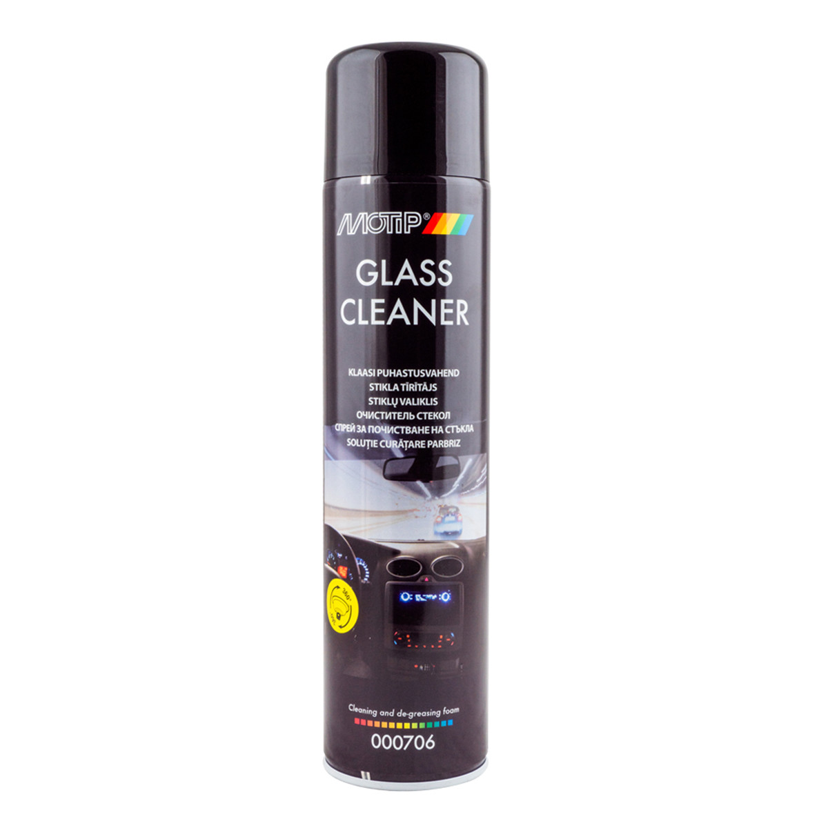 Аэрозольный очиститель стекла Motip Black Line Glass Cleaner 600 мл (000706)