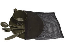 Столовий набір туристичний Mil-Tec® "Camp Set Plastic"на 5 предметів 14681000