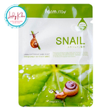 Тканинна маска для обличчя з муцином равлика FarmStay Visible Difference Mask Sheet Snail, 23ml, фото 3