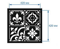 Трафарет 009 UA 400 х 400 х 1 мм пластиковый для декоративной штукатурки и краски (многоразовый)
