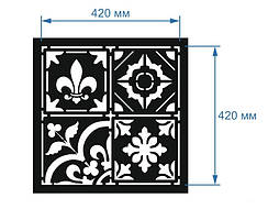 Трафарет 009 UA 400 х 400 х 1 мм пластиковий для декоративної штукатурки і фарби (багаторазовий)