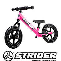 Американский велобег беговел STRIDER sport 1,5 - 5 лет рост от 76см до 112см с мягким седлом Розовый