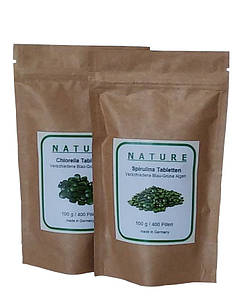 Спіруліна + Хлорела Набір, 2000 таблеток., Німеччина