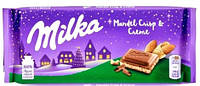 Молочный шоколад Milka с миндальными криспами и кремом 100 г