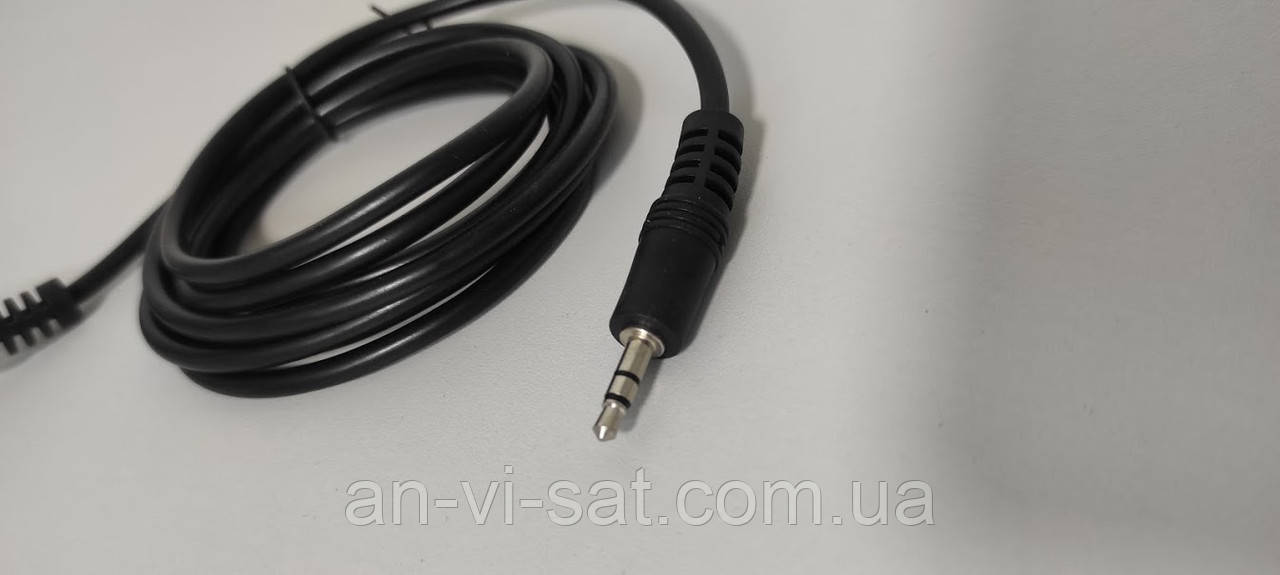 Шнур AUX (Jack - Jack) плоский 1м, чорний