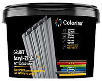 Грунтовка антикоррозионная для металла и цинка серая COLORINA 1 кг