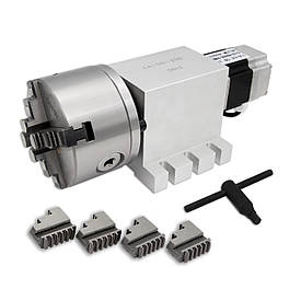 4-та поворотна вісь ПБ100-65 50:1, K12-100 на японському безлюфтовому гармонічному (хвильовому) редукторі