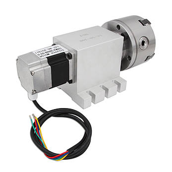 4-та поворотна вісь ПБ100-65 50:1, K12-100 на японському безлюфтовому гармонічному (хвильовому) редукторі, фото 3