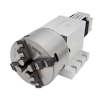 4-та поворотна вісь ПБ100-65 50:1, K12-100 на японському безлюфтовому гармонічному (хвильовому) редукторі, фото 2