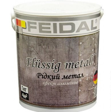 Feidal Декоративна фарба Flussig metall алюміній 1кг