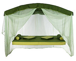 Комплект для садовых качелей Philadelphia з москитною сіткою Зелений однотон, 23003 (ОСТ-ФРАН ТМ)
