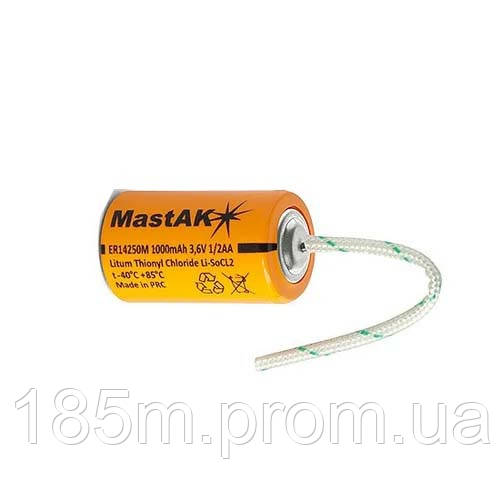 Батарейка MASTAK 1/2AA ER14250М LI 3,6v1,0Ah с выводами