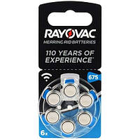 Батарейка RAYOVAC 675 PR44 bl6