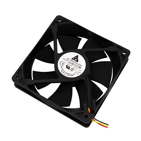 Вентилятор AUB1212M 120х120, 12V, 0.27 A (3 pin), фото 3