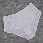 Труси жіночі ретро PIN-UP м291 розмір S з мереживом завищена талія білі 20027490, фото 6