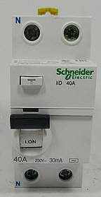Диф. реле Schneider Electric Acti 9 iID K 2p 40A 30mA A9R50240