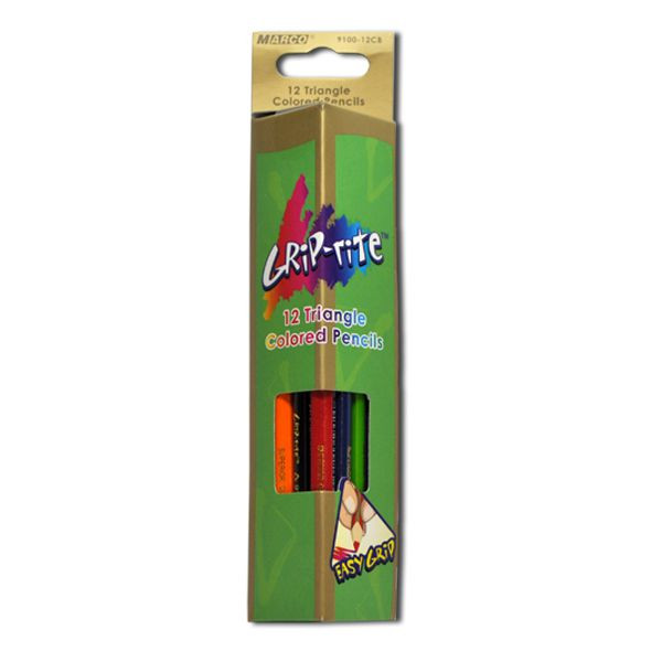 Олівці кольорові MARCO 12 кольорів №9100-12 Grip-rite