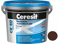 Затирка для швов Водостойкая Ceresit CE 40 Aquastatic 2 кг № 58 (Темно-коричневая) (Оригинал) Церезит