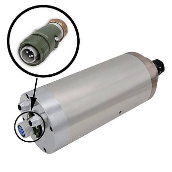 Шпиндель GDZ-100-3.0 Ø100Х220 водяне охолодження (3.0 кВт, 380 В, ER20), фото 4