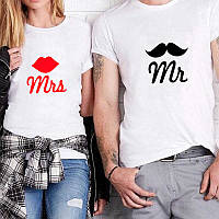 Парні футболки для закоханих Mr & Mrs