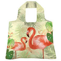 Эко сумка шоппер складная "Фламинго" 50 × 65 см принт (sum-0036)
