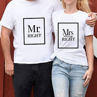 Парні футболки Mr Right & Mrs always right