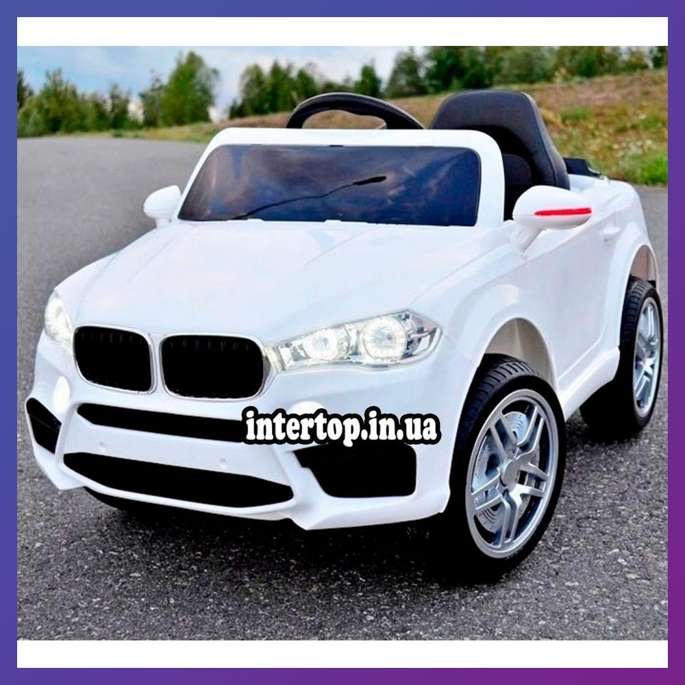 Дитячий електромобіль на акумуляторі BMW M 3180 з пультом радіоуправління для дітей 3-8 років білий