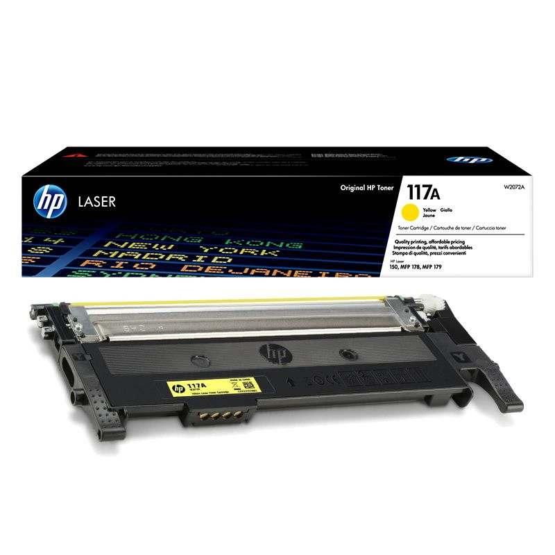 Оригінальний тонер-картридж HP 117A (W2072A) Yellow до принтера HP Color LaserJet 150a 150nw 178nw MFP 179fnw