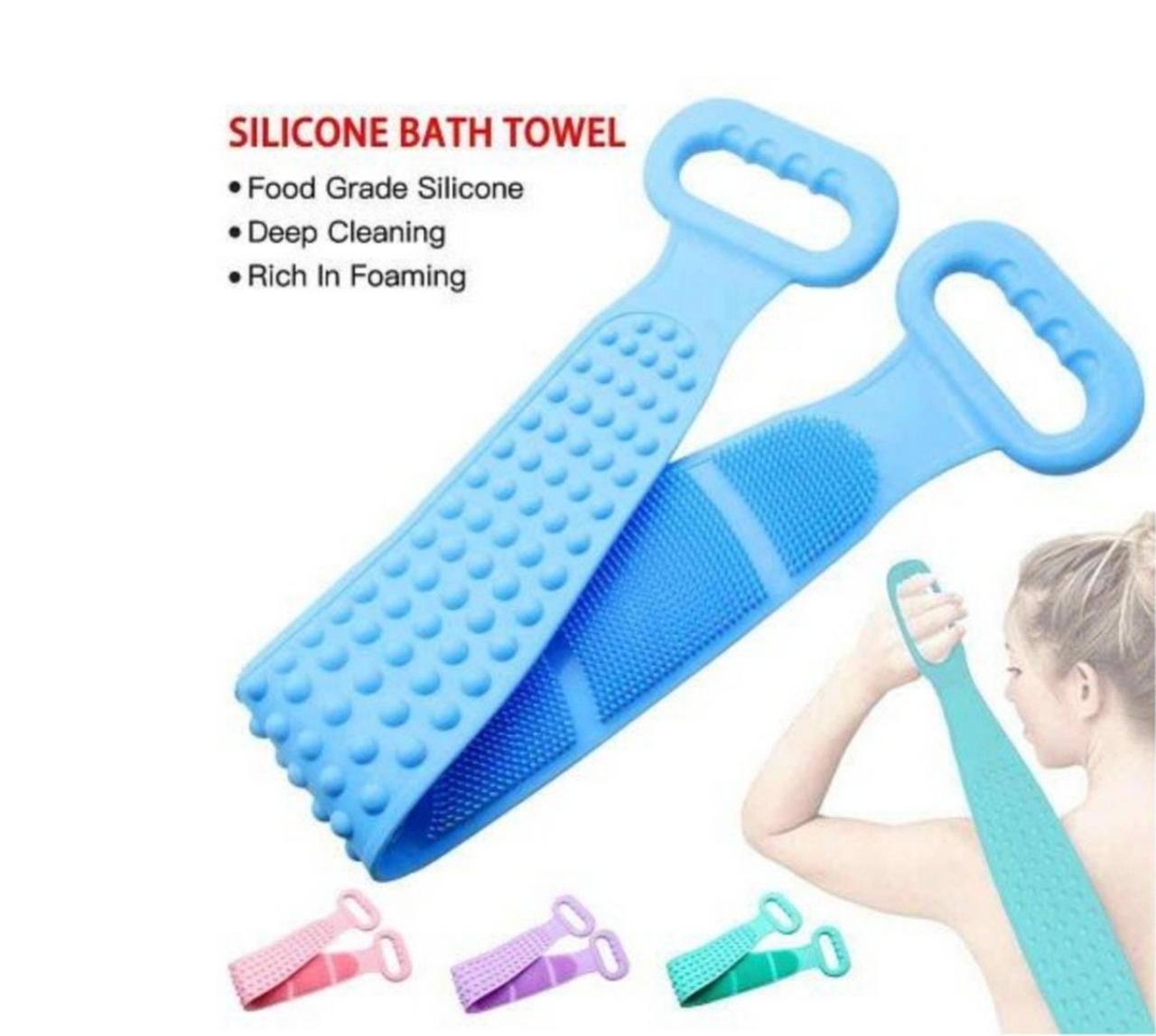 Двостороння силіконова масажна мочалка для тіла Dual Sided Back Scrubber