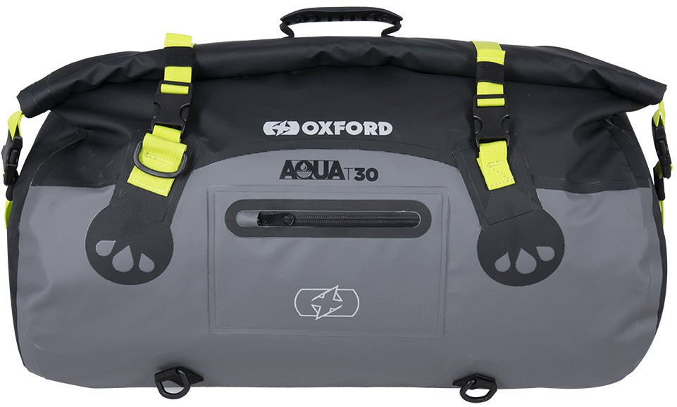 Мотосумка на хвост мотоцикла Oxford Aqua T-30 Roll Bag Black/Grey/Fluo