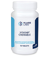 Klaire VitaTab Chewable / ВитаТаб жевательные мультивитамины 60 табл
