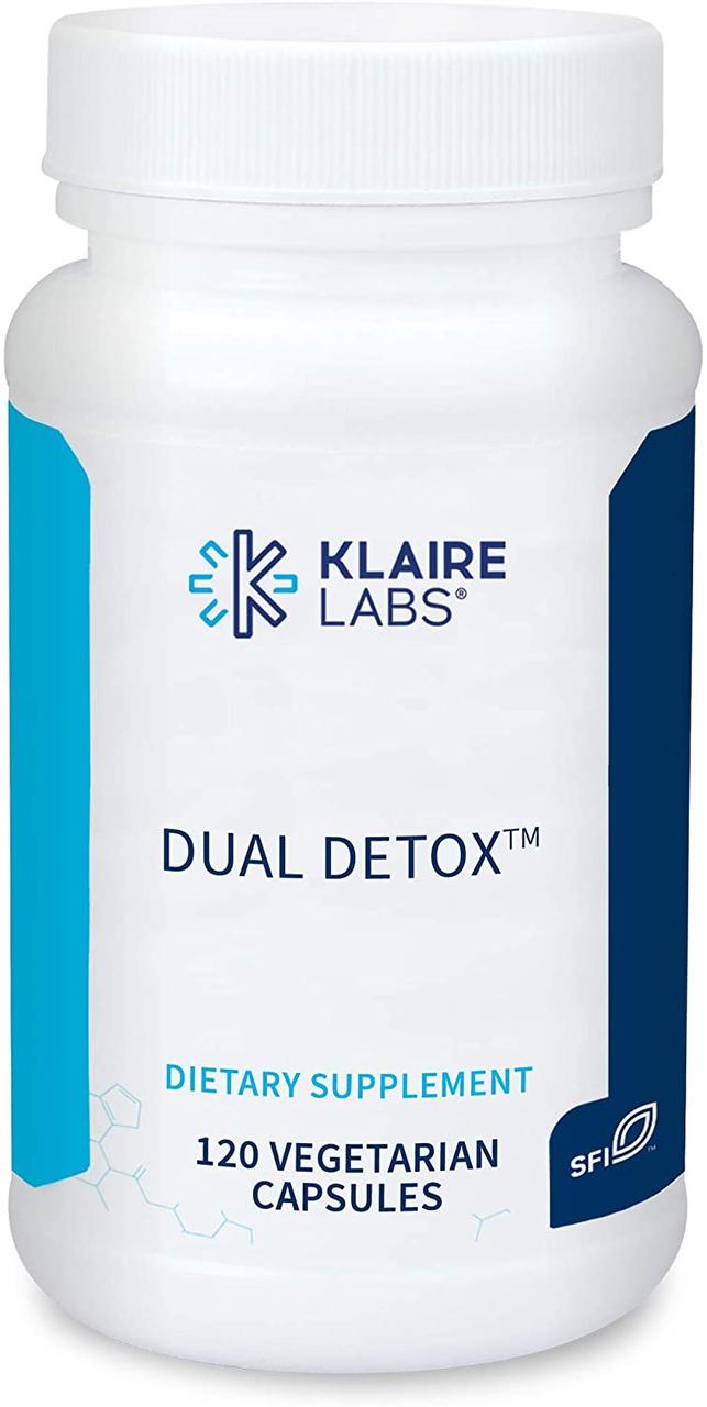 Klaire Dual Detox/підтримання печінки з хлорелою, броколі та ферментами 120 капсул BX241, фото 1