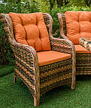 Набір плетених меблів диван, 2 крісла та стіл для лаундж зони, тераси, ресторану Лотос, фото 6