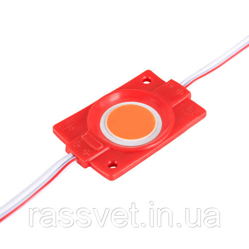 Світлодіодний модуль BRT COB 2.4W круглий RED, 12В, IP65 червоний